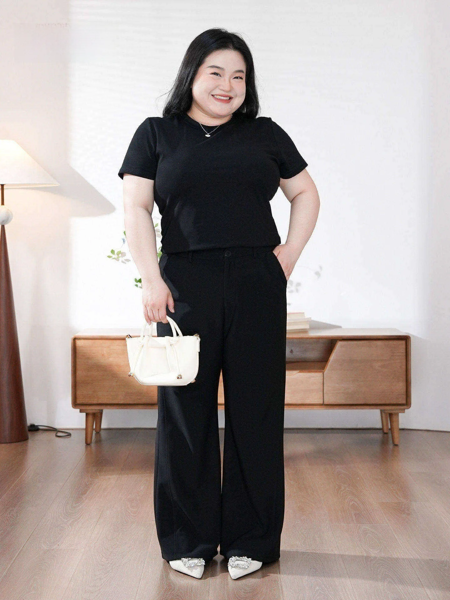 

Эластичные повседневные брюки с высокой талией, женские брюки прямого кроя, весенняя коллекция, универсальные длинные и короткие модели, удобная посадка