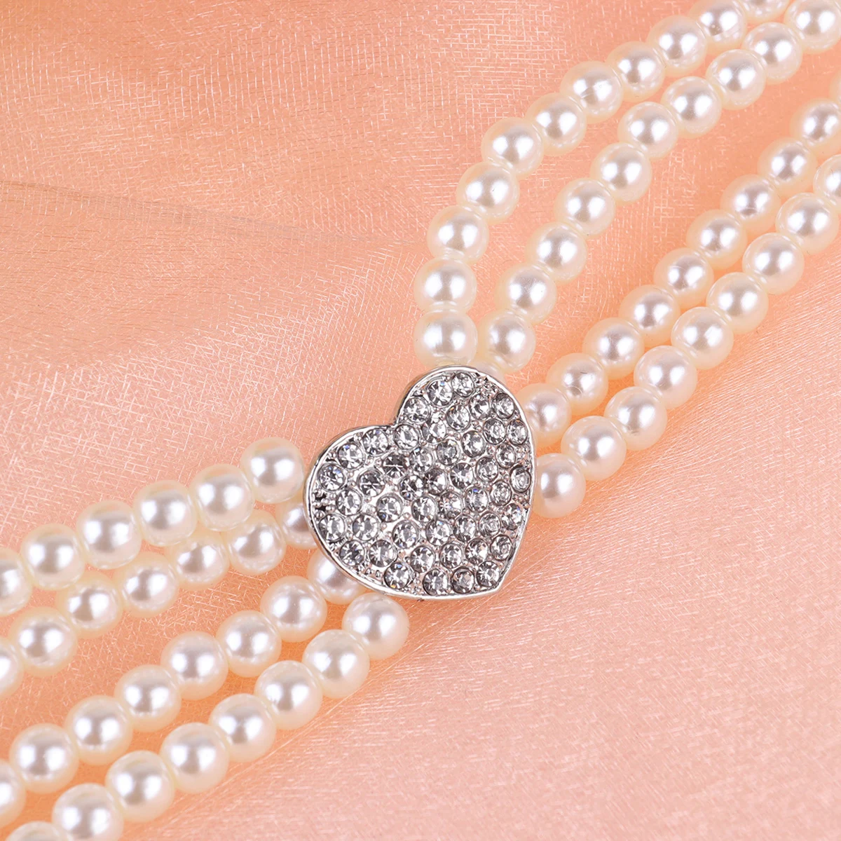 

Pearl Collar Heart Design for Girl Dog Kitten Accessories Crystal Necklace Pet Jewelry Dog Necklace Pet Pendant