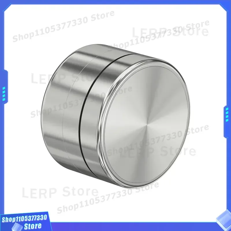 Custom Logo Stainless Steel Herb Grinder Magnetic Round Portable Metal Dry Spice Tobacco Smoking Accessories Design Portable