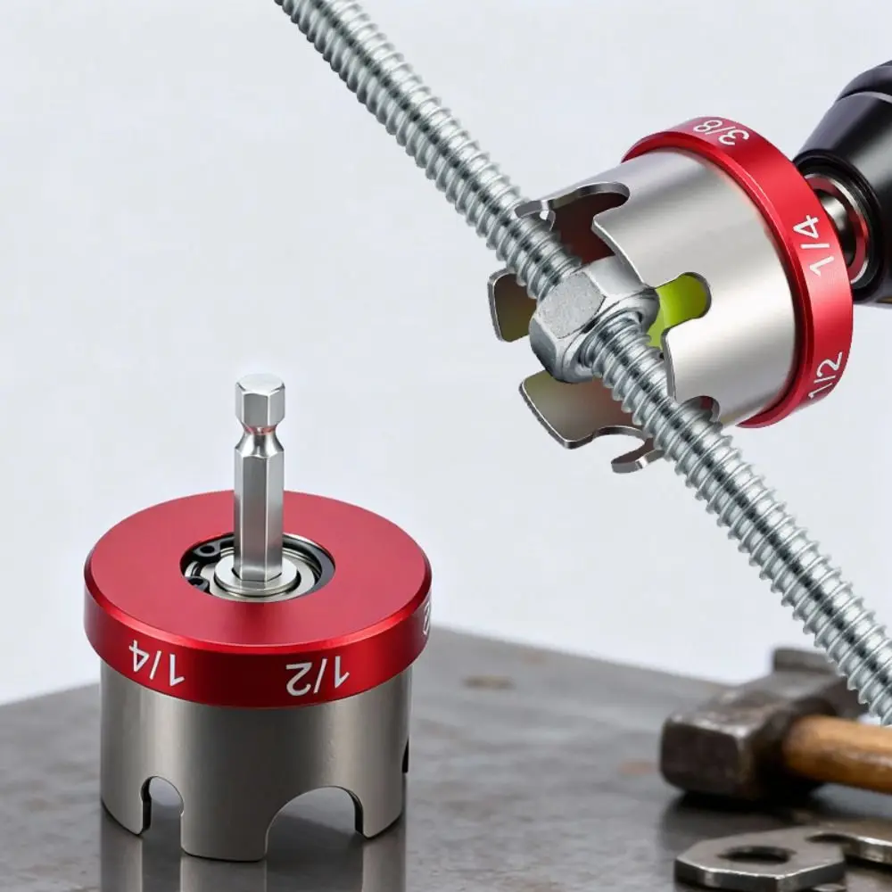 

Hex Shank Nut Spinning Drill Attachment Time-Saving Quick Release Nut Zipper Drill Attachment Metal Construction Aluminum Alloy