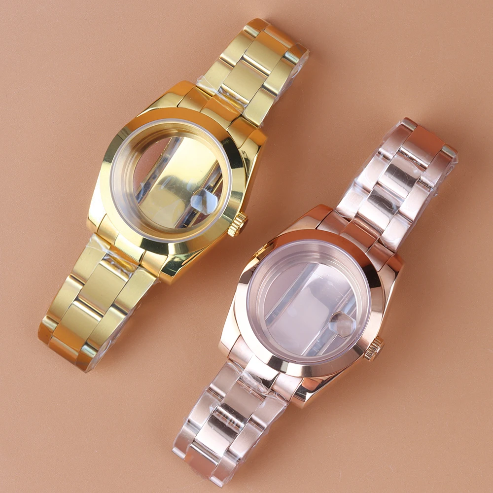 36MM/39MM Watch Case Bracelet Sapphire Glass For DATEJUST NH35 NH36 Movement 100M Waterproof Stainless Steel Oyster Bracelet