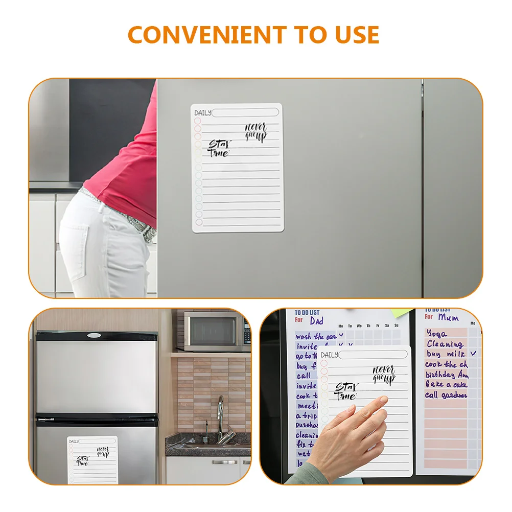 

6Pcs Magnetic Daily Planner Dry Erase Boards Reusable Whiteboards for Refrigerator Kitchen Schedule Daily Whiteboard