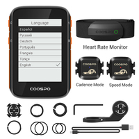 Coospo BC200 GPS Bike Computer 2.4inch ANT+Bluetooth5.0 Bicycle Speedometer Odometer Multi-Language Cycling Support Holder