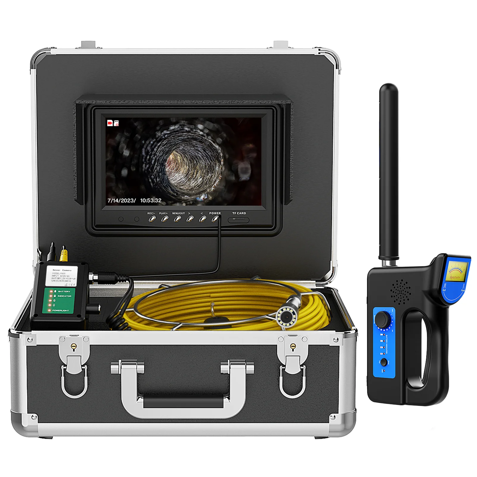 Auto Self Leveling 512Hz Sewer 9 DVR 22mm IP68 HD 1000TVL Pipe Inspection Endoscope System