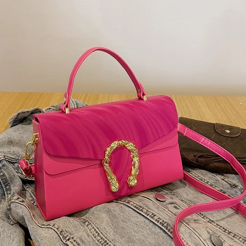 

Elegant Leather Classic Crossbody Handbag Bag For Commuter Women With Solid Color Trendy Appeal