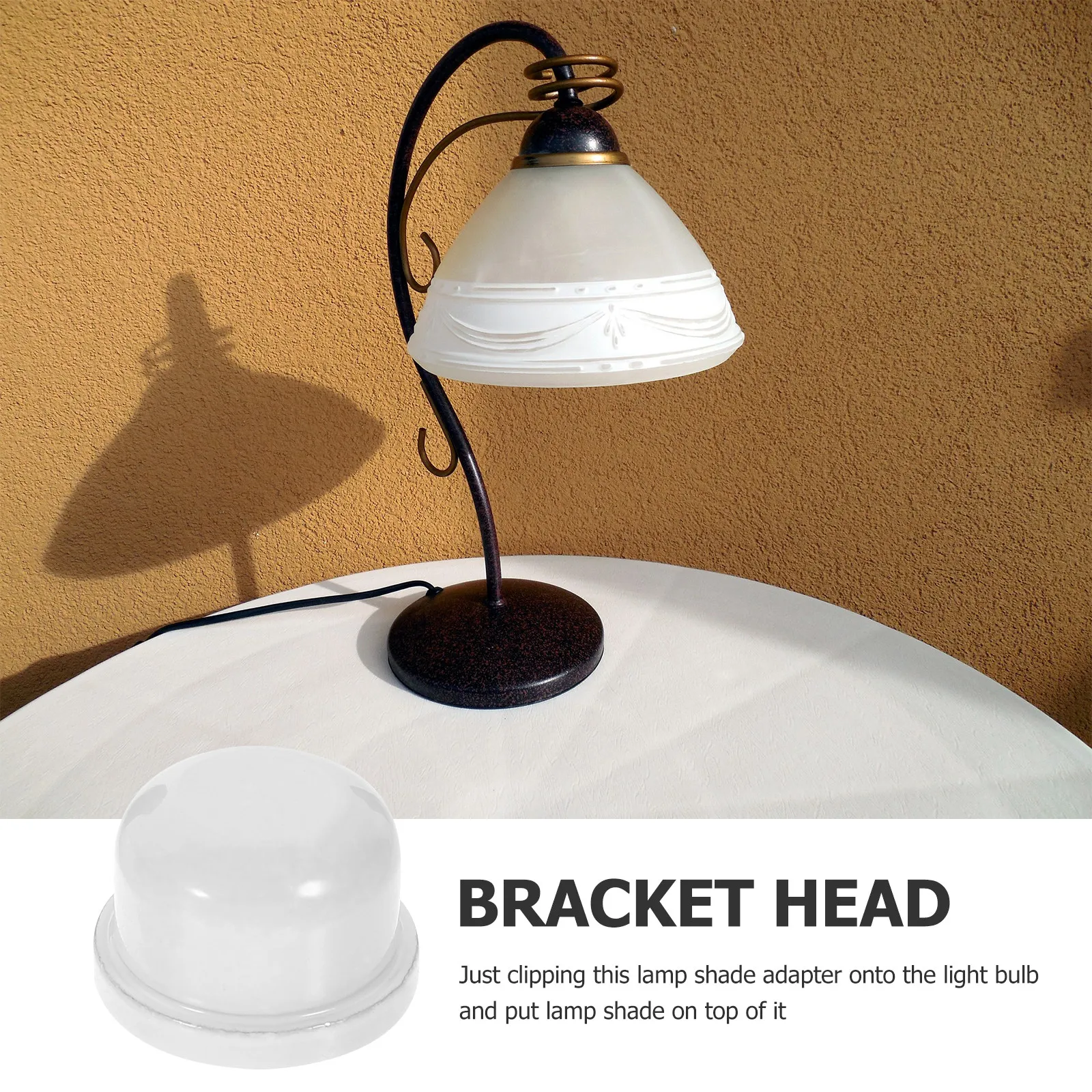 

8Pcs Lamp Shade Adapter Clip Head Metal Lampshade Holder Caps Easy Install Clip on Light Bulb Accessories Lamp Shade Holder Cap