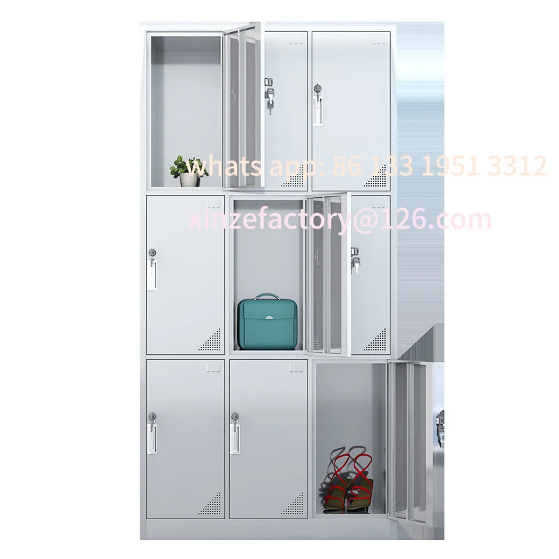 

Stainless steel locker with lock 304 dormitory bathroom food factory dust-free purification workshop