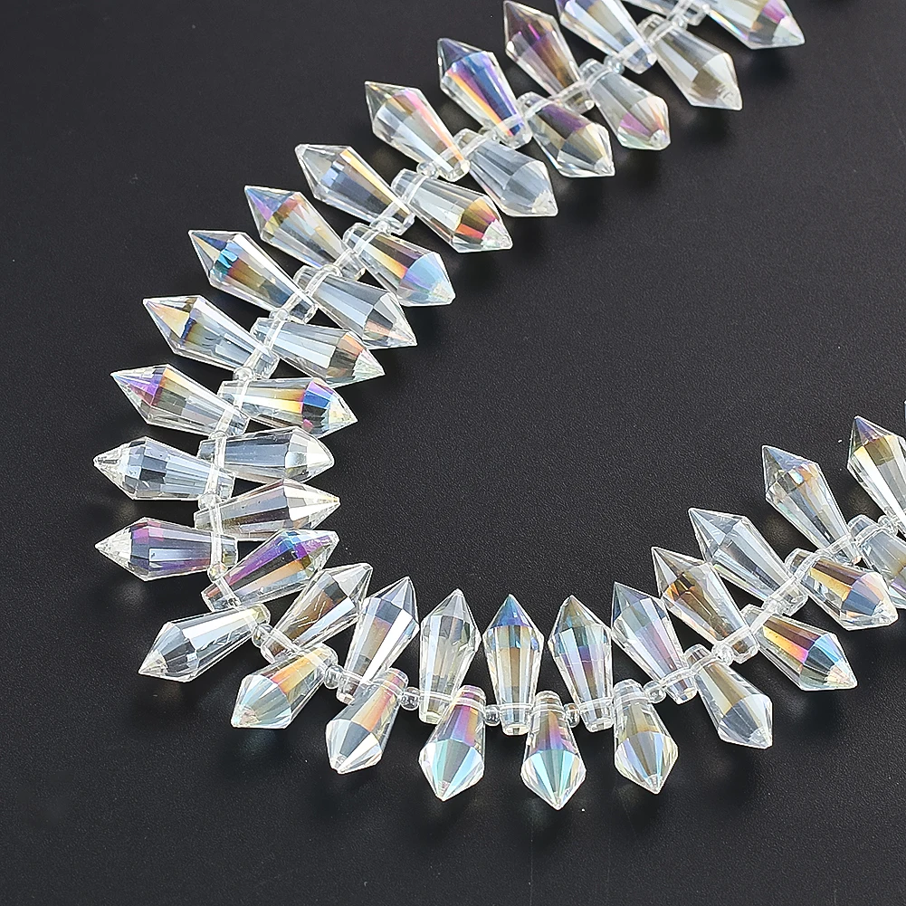 20pcs 20mm Chandelier Crystal Icicle Prisms Replacement Suncatcher Drops Pendant Lamp Candle Holder Bead Curtain DIY Parts Decor