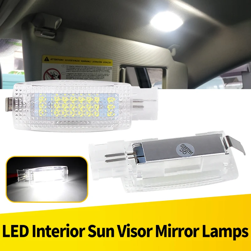 

2x для VW Golf 4 5 6 7 Passat CC B5 B6 B7 Polo Tiguan Scirocco Jetta Toura Sharan Автомобильный светодиодный внутренний солнцезащитный козырек Лампы зеркала туалетного столика