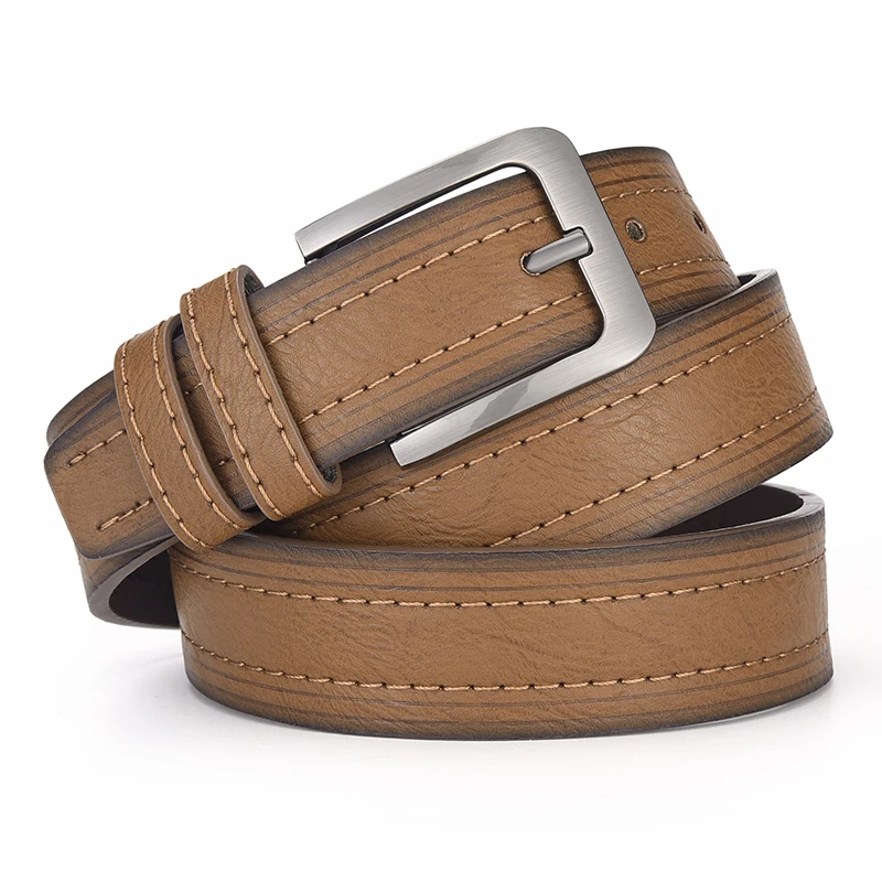 Neue männer Hochwertige PU Leder Gürtel Metall Pin Schnalle Gürtel Freizeit Business Bund Modische Männliche Zubehör Designer Gürtel – Detail 4