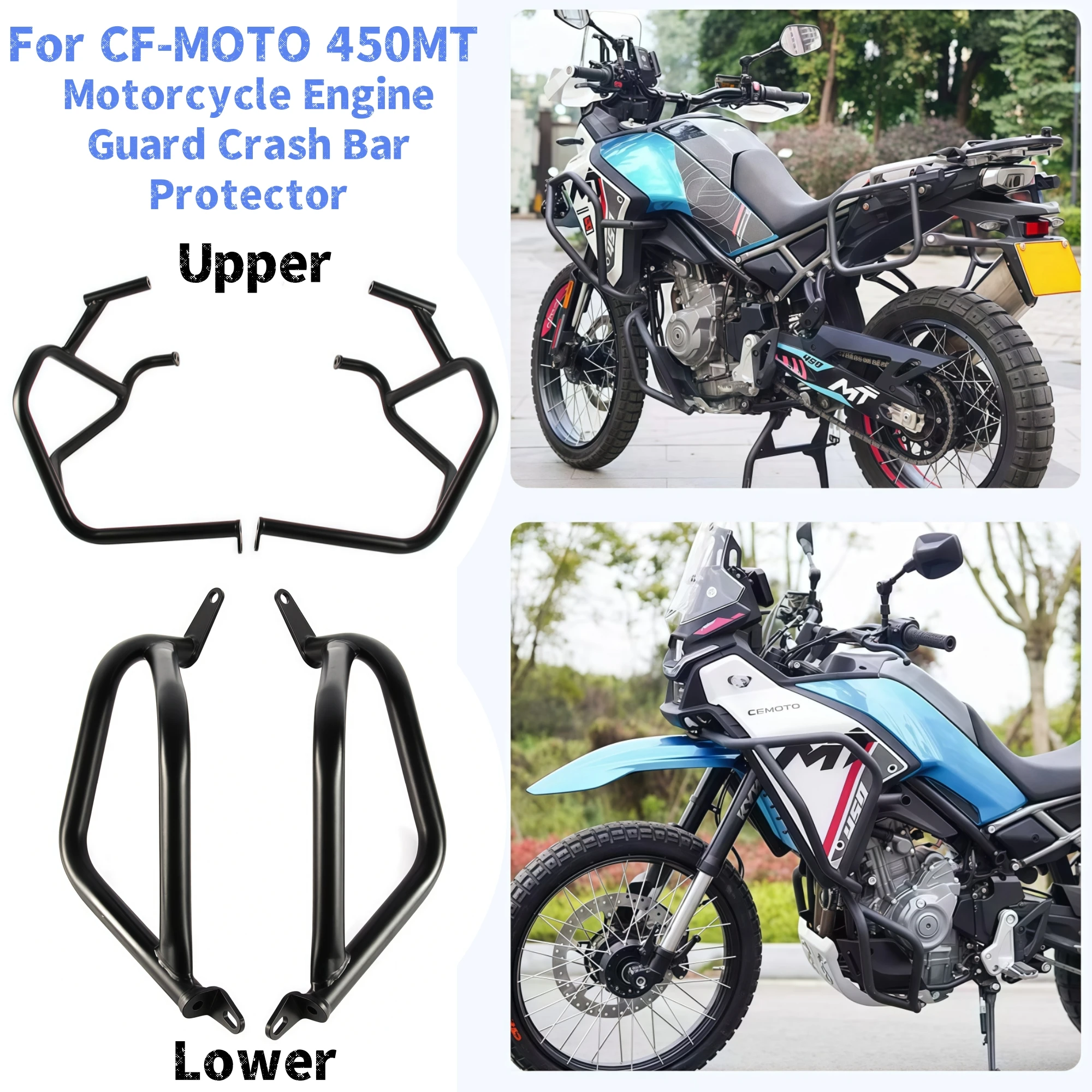 

Motorcycle Engine Guard Highway Crash Bars Bumper Anti Drop Bar Tank Protector For CFMOTO 450 MT CF-MOTO 450MT 2024 Accessories