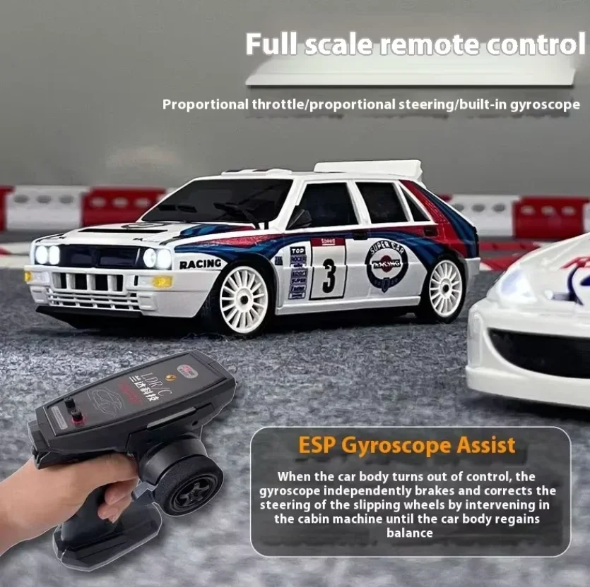 LDRC 1/28 4WD RC Drift Car with Gyro Full Proportional Control 2.4G Remote Control Car Drifting Toy For Adults Kids