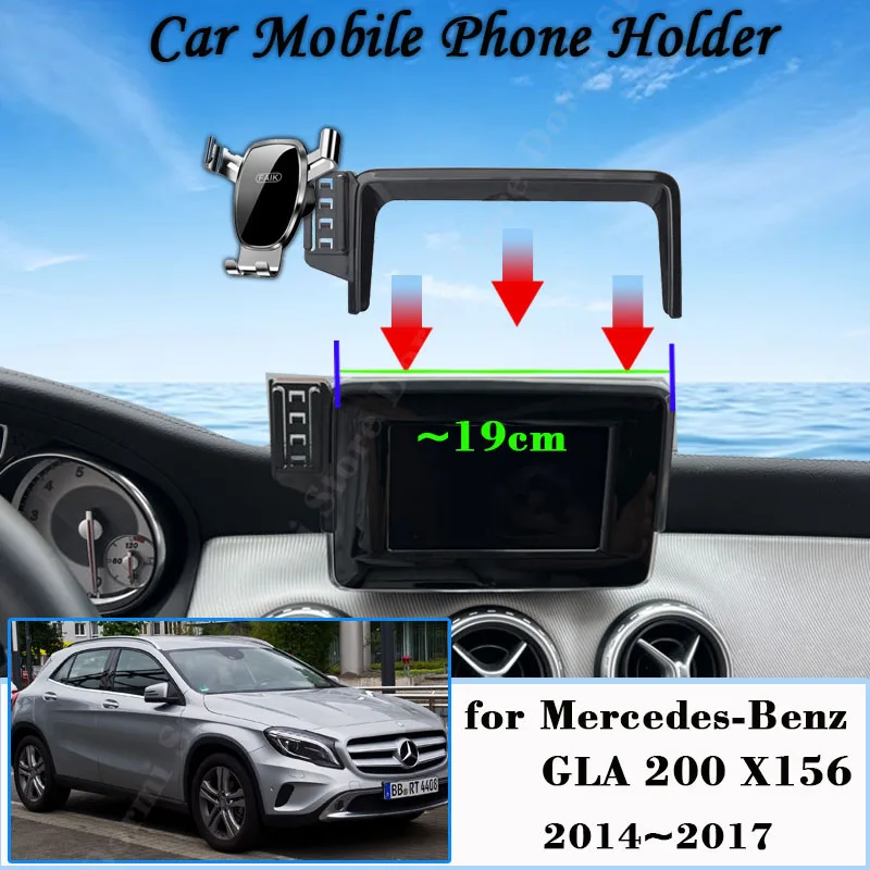 Car Phone Holder for Mercedes-Benz GLA 200 X156 2014~2017 Air Vent Cellphone Mount Support GPS Bracket Gravity Stand Accessories