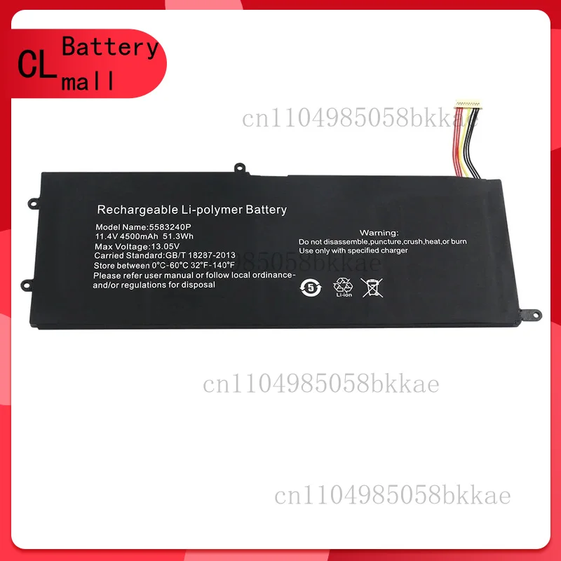 

Новый аккумулятор для ноутбука 5583240P UTL-547872-3S для ноутбука Teclast F15 Pro, 7 линий, 11,4 В, 51,3 Втч, 4500 мАч