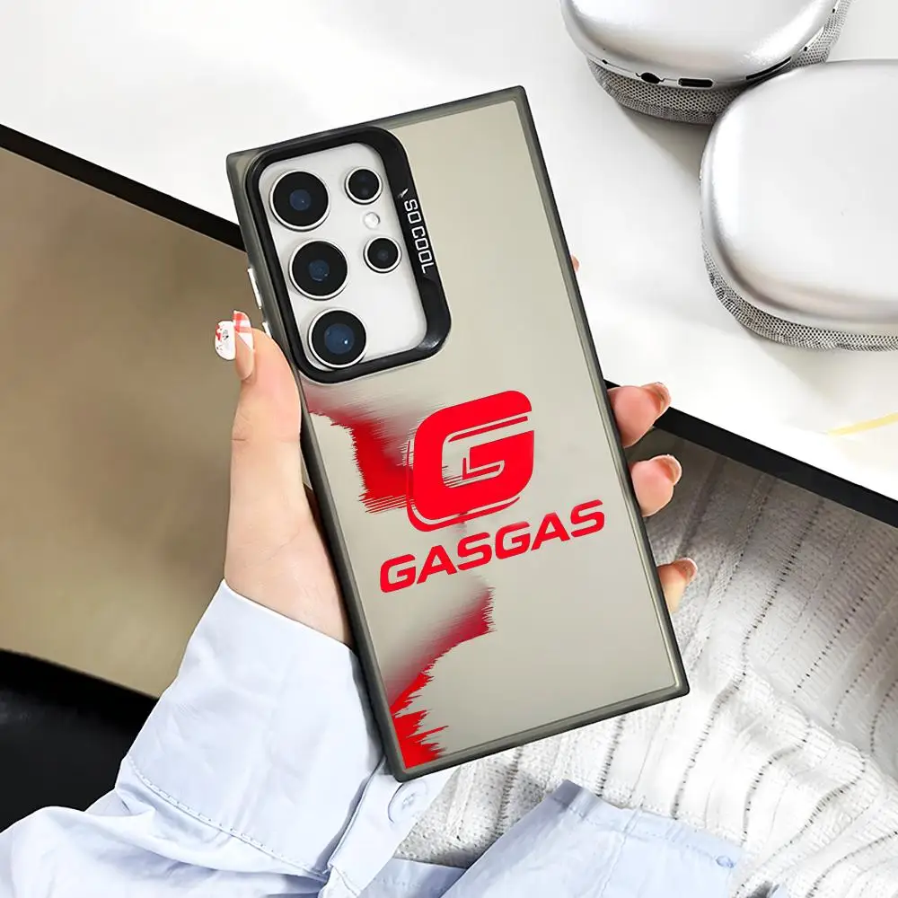 Motorcycle G-Gasgass Phone Case for Samsung Galaxy S26 S25 S24 S23 S22 S21 S20 Note20 Plus Ultra Colorful Silver Cover