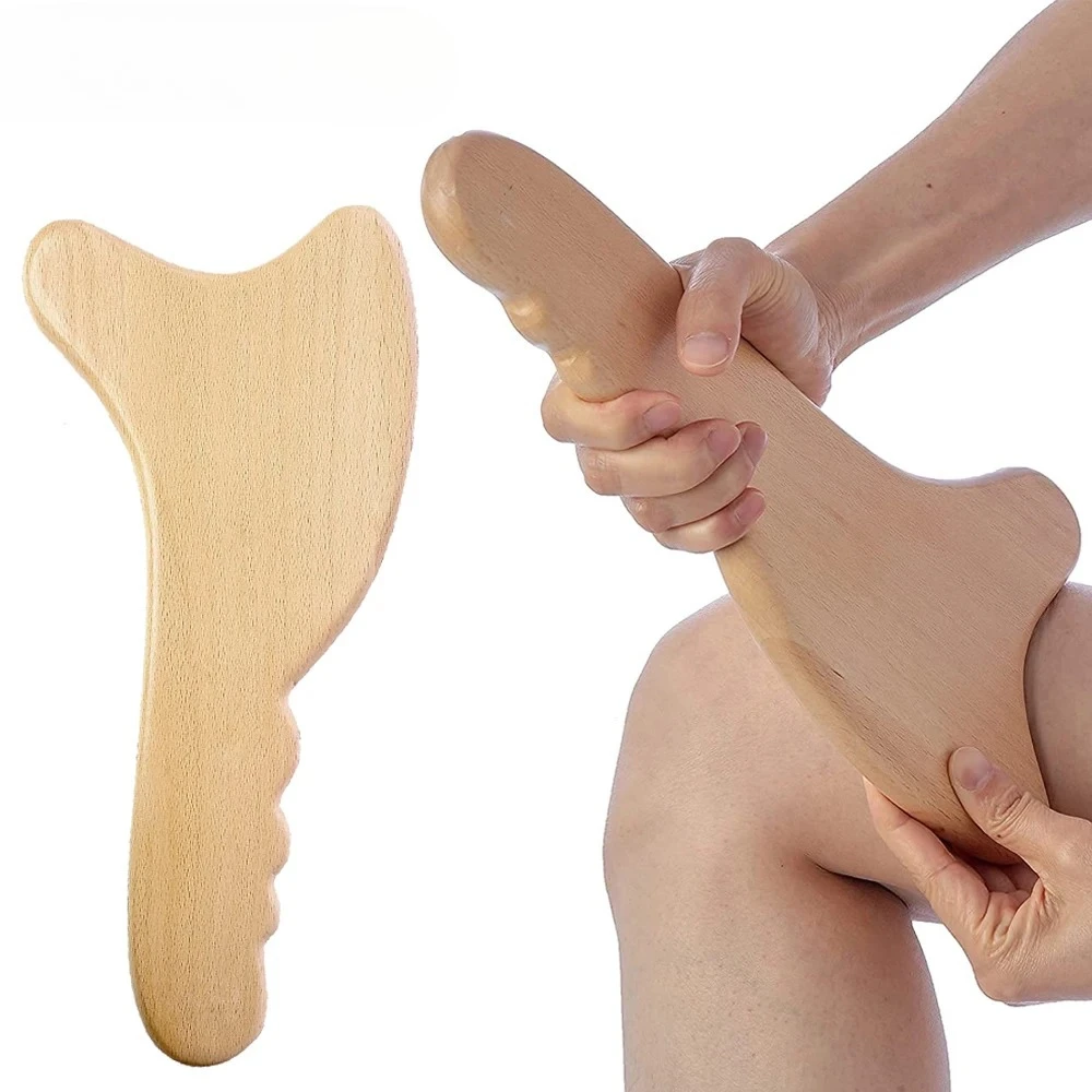 

1Pcs Wooden Lymphatic Drainage Massager Paddle Manual Anti-Cellulite Gua Sha Tool Muscle Pain Relief Soft Tissue Therapy Device