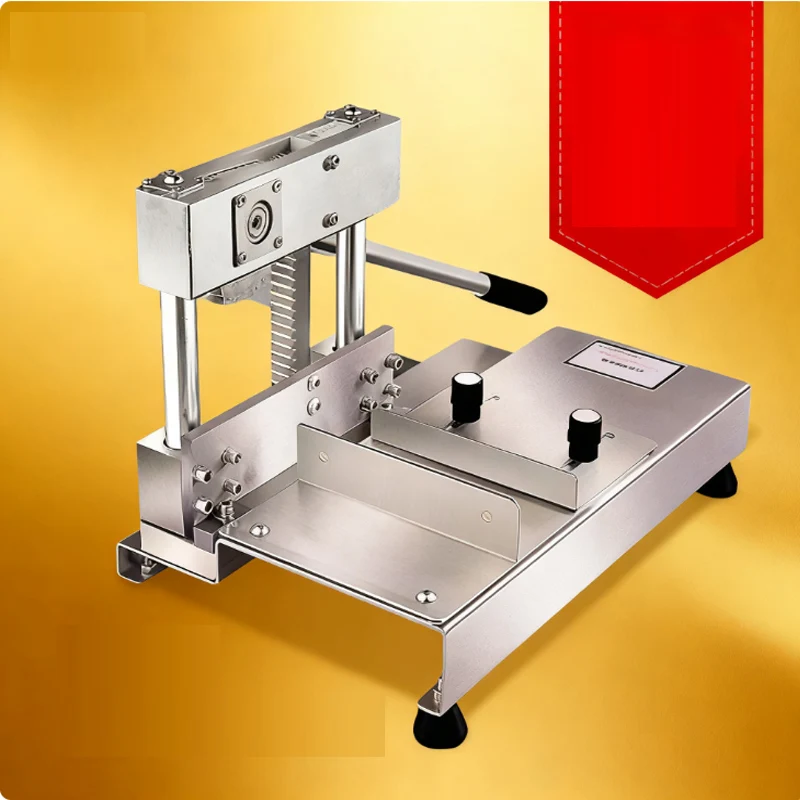 Machine à découper manuelle robuste et puissante en acier inoxydable réglable pour os, pieds de porc et côtes