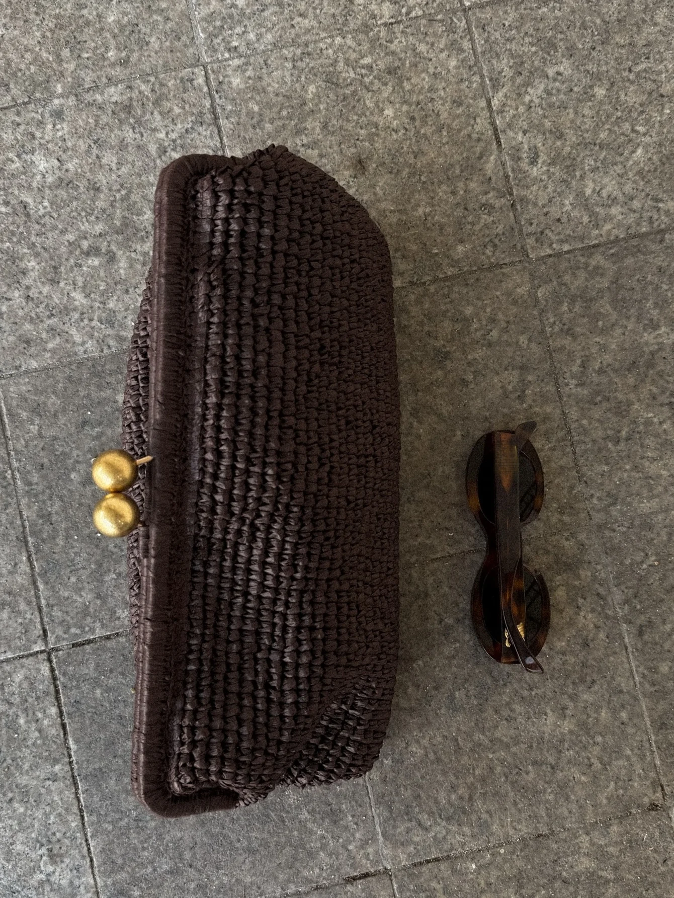 Woven Clutch Bag Women Coffee Raffia Frame Clasp Handbag With Chain Crossbody Summer Beach Fashion