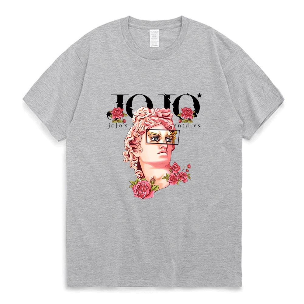 Japanese Jojo Bizarre Adventure Anime T Shirt Men Women Kawaii Jojo Graphic T-shirt Teens Manga Tee Shirt Short Sleeve Unisex