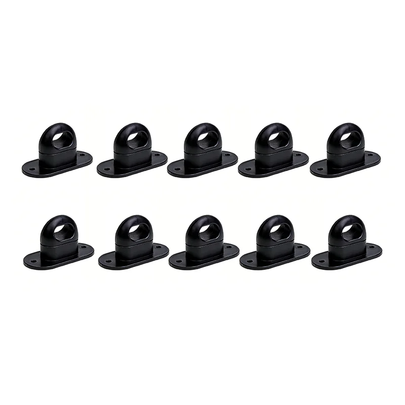 10Pcs/set Oval Grommet Rotary Buckle RV Awning Shade Clips Screw Lock Black Sunshade Fastener For Camper Caravan Shade Canopy