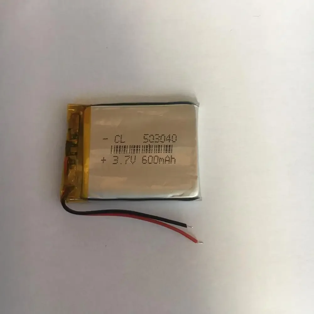 Nuovo litio polimerico da 3,7 V 503040   Pacchetto altoparlante scheda wireless navigatore a tre fili da 600 mAh Cella ricaricabile agli ioni di litio