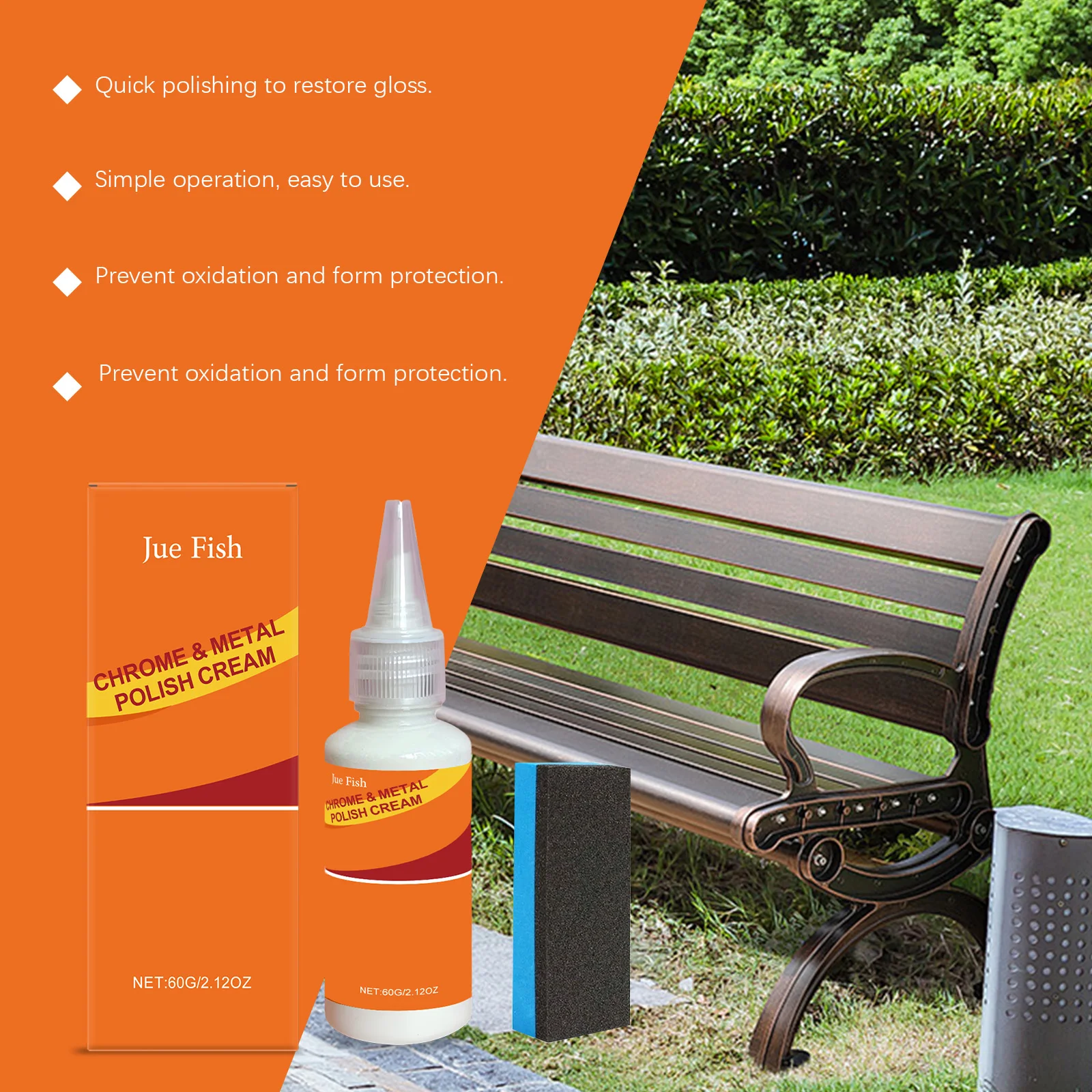 Metallpolierpaste – Rost- und Fleckenentferner für Edelstahl und Aluminium, einfache Wartung und Pflege