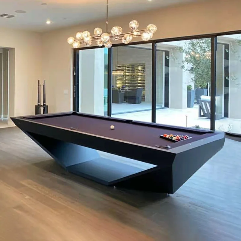2025 Custom Modern Design American Style Billiard Table 9ft  Slate Pool Table with Dining on Top
