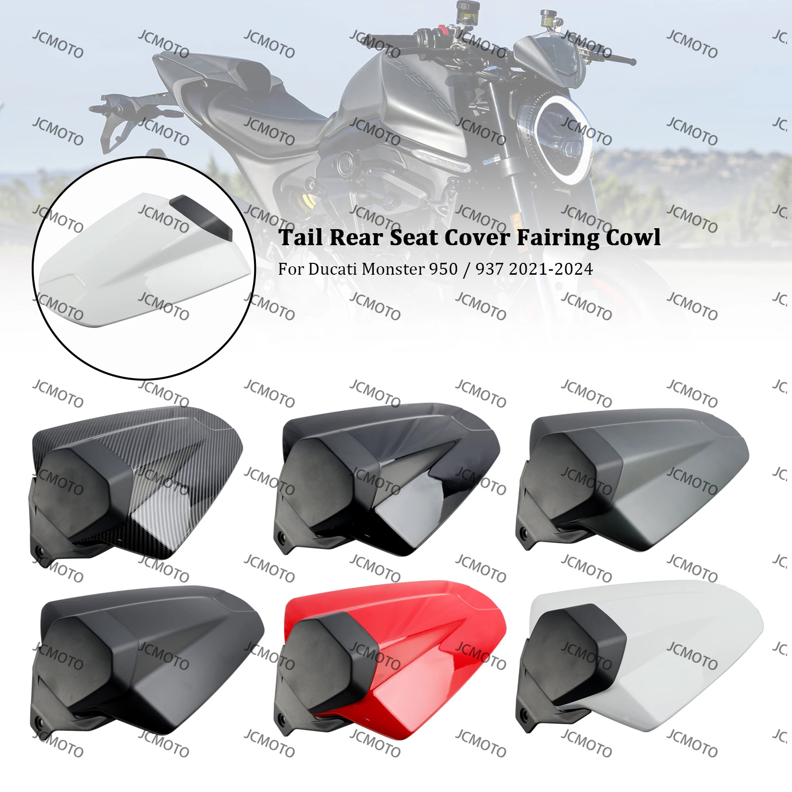 Motorcycle Rear Passenger For Ducati Monster 950 937 2021 2022 2023 2024 Cowl Seat Back Cover Fairing Part