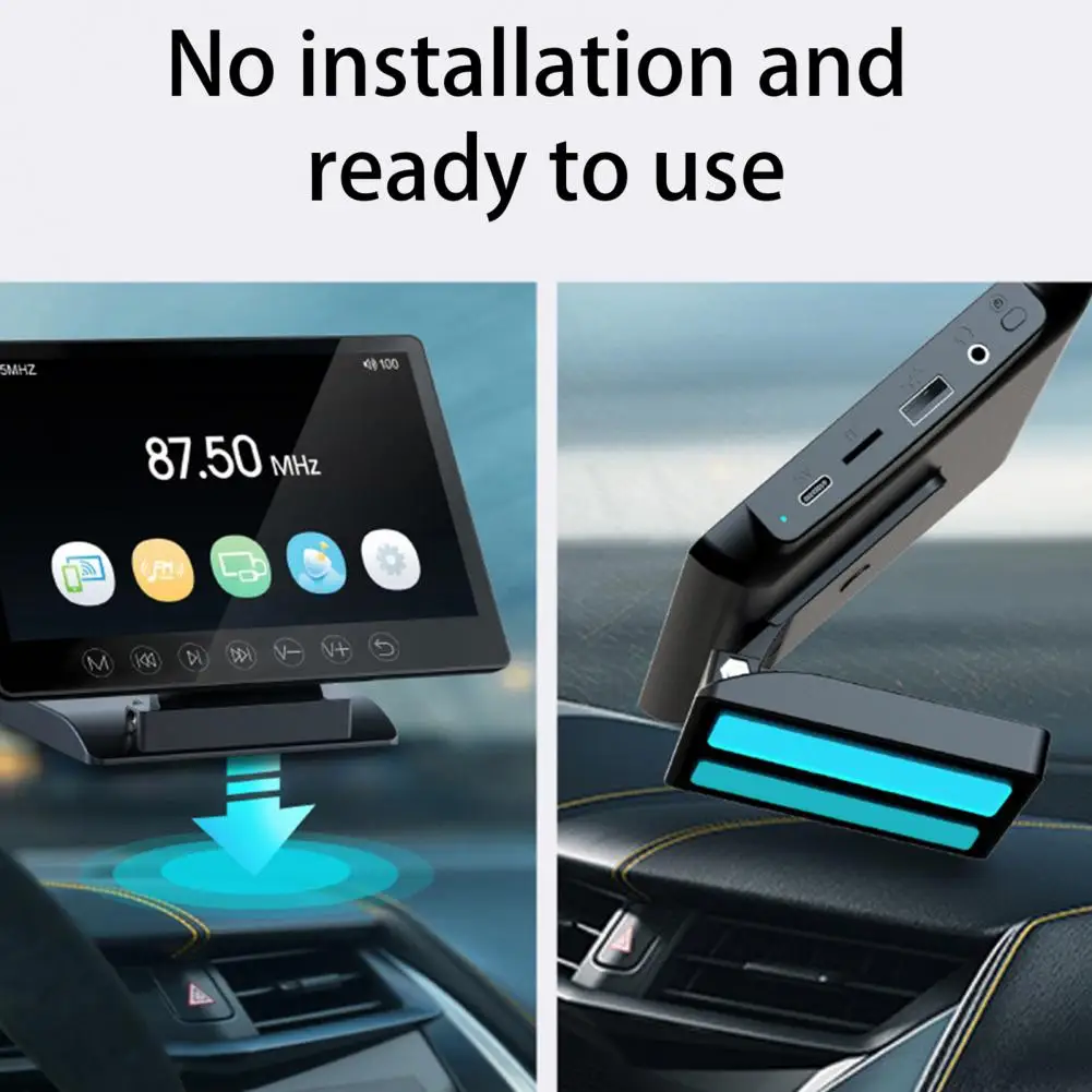 Car Video Display 1 Set Convenient LCD Screen Wide Compatibility Portable Car TV Monitor Tablet Auto Accessories