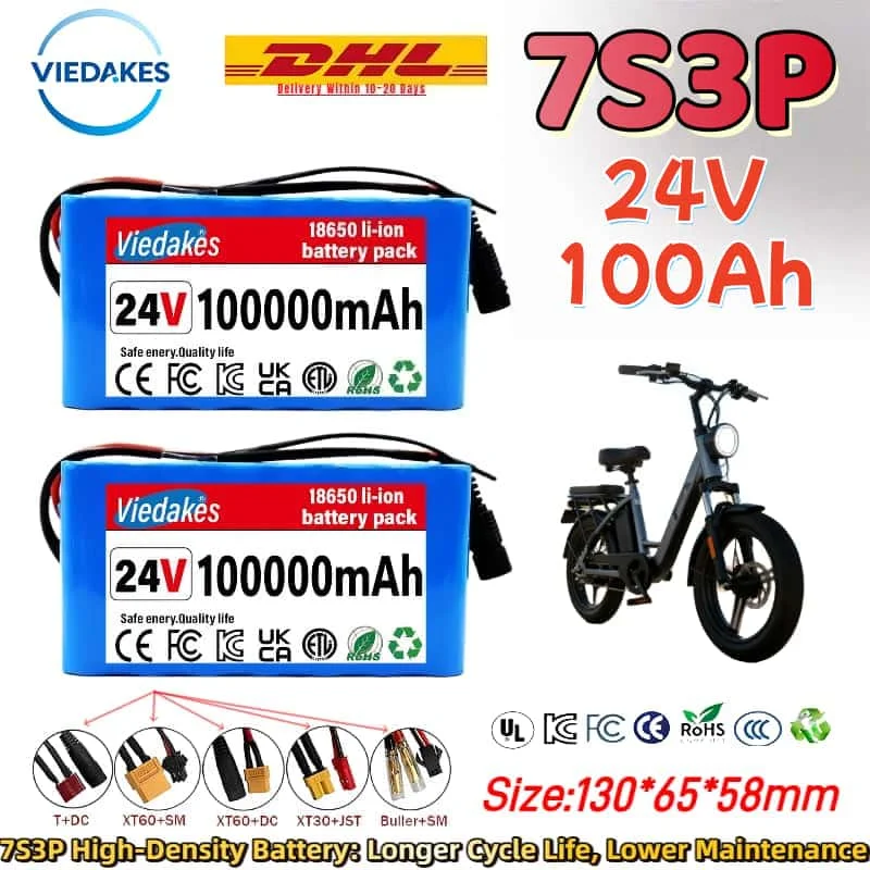 

Overcharge Protection 7S3P 24V 10Ah 18650 29.4V 100000mAh Li-ion Battery Pack for Electric Trolley Li-ion Battery + 2A Charger