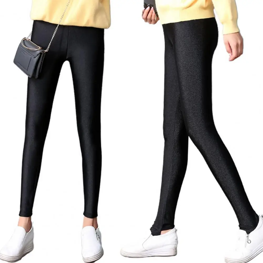 Warm Women Tight Trousers High Waist Winter Pants for Women Thick Plush Elastic Skinny Compression Soft Solid Color Thermal