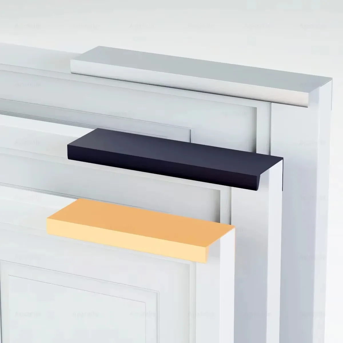 80-200mm Concealed Edge-Mount Cabinet Handle Embedded Wardrobe Door Gap Pull