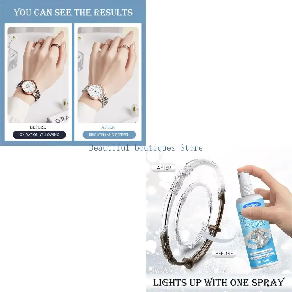 U4LF Powerful Yet Gentle Silver Cleaning Formula Restores Original Luster To All Silver Jewelry Jewelry Cleaner