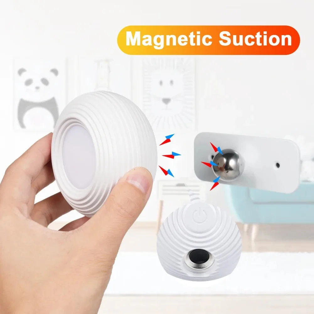 Magnetische bureaulamp, wandlamp, 360° °   roterende bureaulamp met draadloos opladen, aanraakbedlampje, afneembare lamp