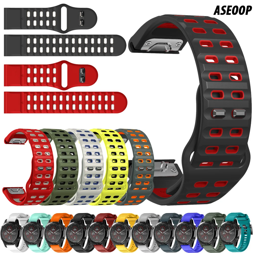 

QuickFit Band For Garmin FenixE 6 6X/Epix Pro Gen 2 Instinct 3 45mm Enduro 2/3 Silicone Smart 22mm 26mm Strap Approach S70 47mm