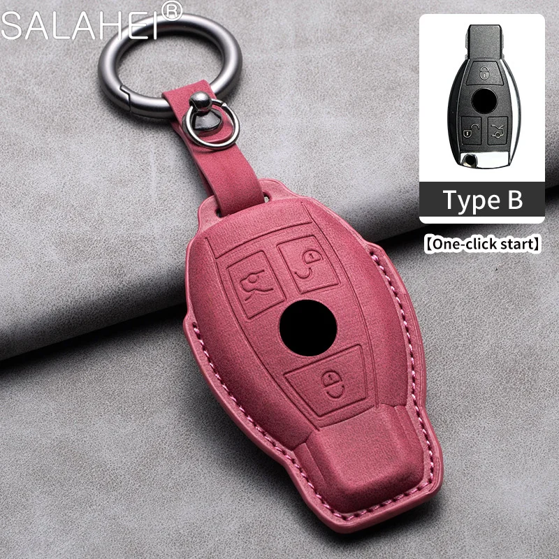 New Sheepskin Car Remote Key Cover Case Shell For Mercedes Benz A C E S G Class GLA CLA GLK GLC W204 463 176 251 205 Accessories