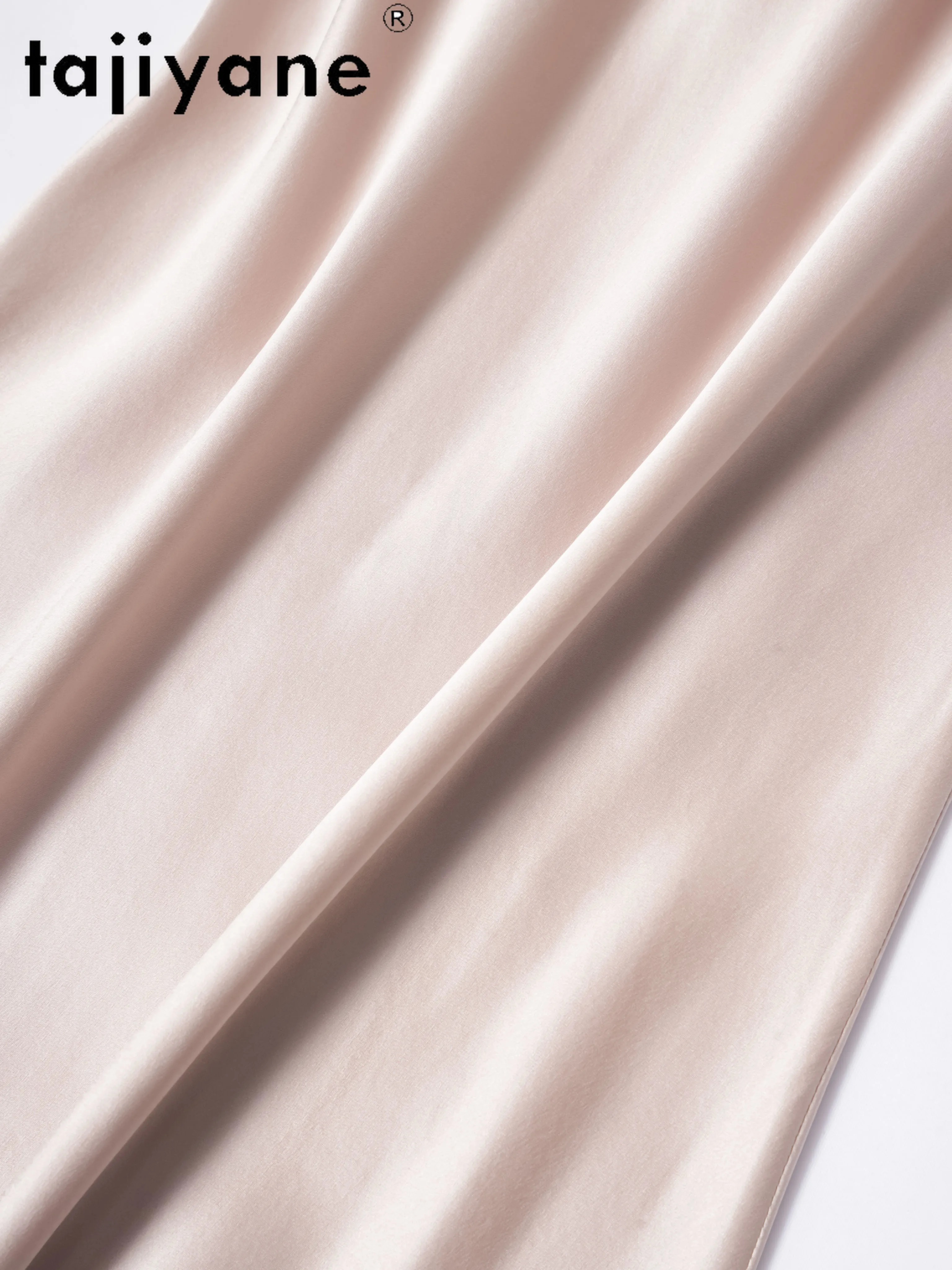 Tajiyane 100% moerbeizijde High-end 45 graden diagonaal gesneden V-hals zijdesatijn Slim Fit en afslankende damesjurk Ж Diego Diego Diego