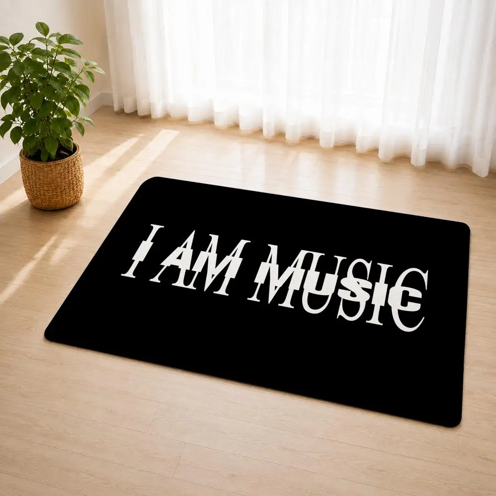 P-Playboi I Am Music Carti Floor Mat Flannel Rug Soft Non Slip Door Mat For Bathroom Bedroom Kitchen Living Room Home Decor