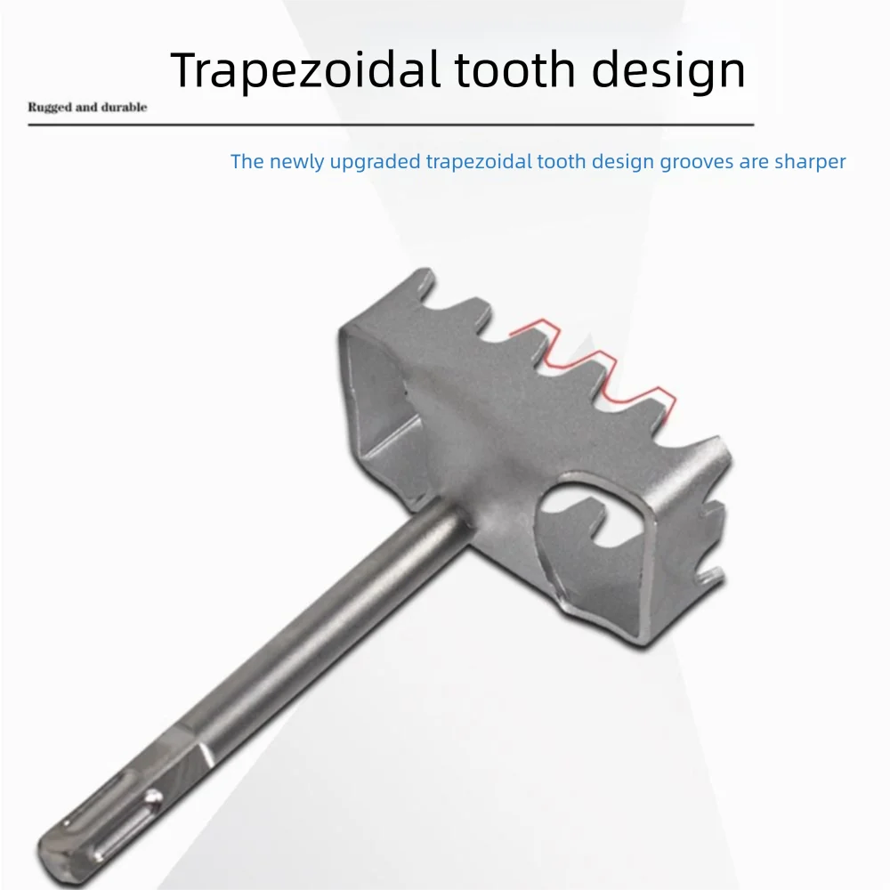 

Portable Square Hole Punch Multi-function Trapezoidal Teeth Concrete Hole Bit Rectangle Slot Tool Square Hole Punch Drill