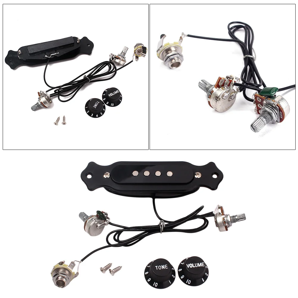 

Pickup Sound Acoustic Bridge Musical Guitar Pickups Metal Soundhole Four-string