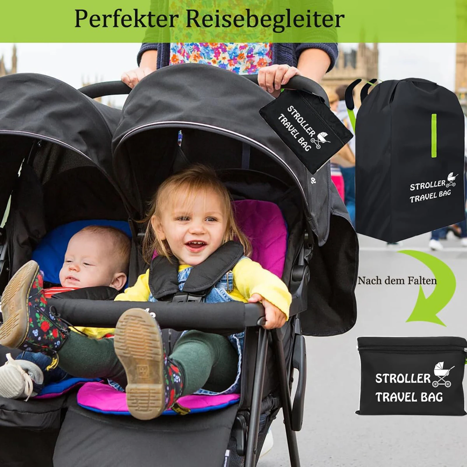 عربة طفل حقيبة سفر مع حزام الكتف عربة العالمي كيس لجميع الغبار المنظم عربات رياض الأطفال اكسسوارات مشاية أسرة أكياس