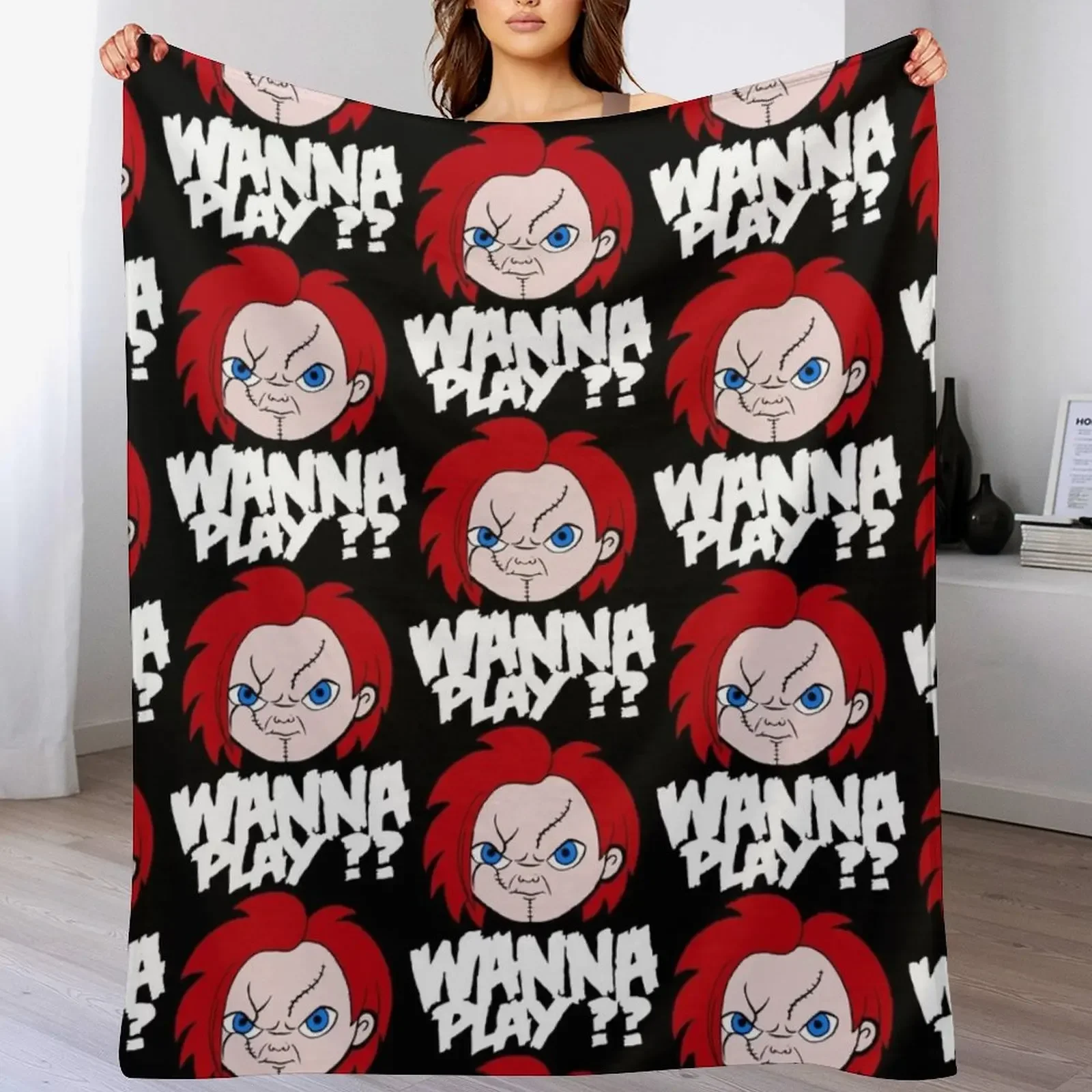 

wanna Play Throw Blanket Flannels Tourist Blankets For Sofas Retros Blankets