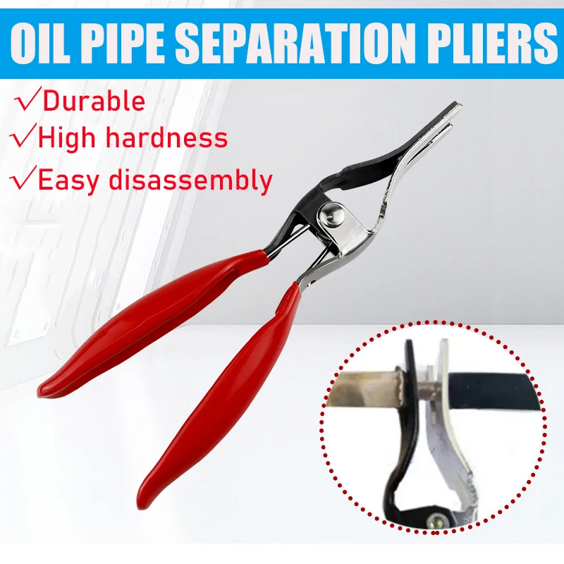 

Car Angle Type Oil Pipe Separation Pliers Red Plastic Handle Fuel Filter Hose Clamp Removal Tool Universal Car Repair Parts