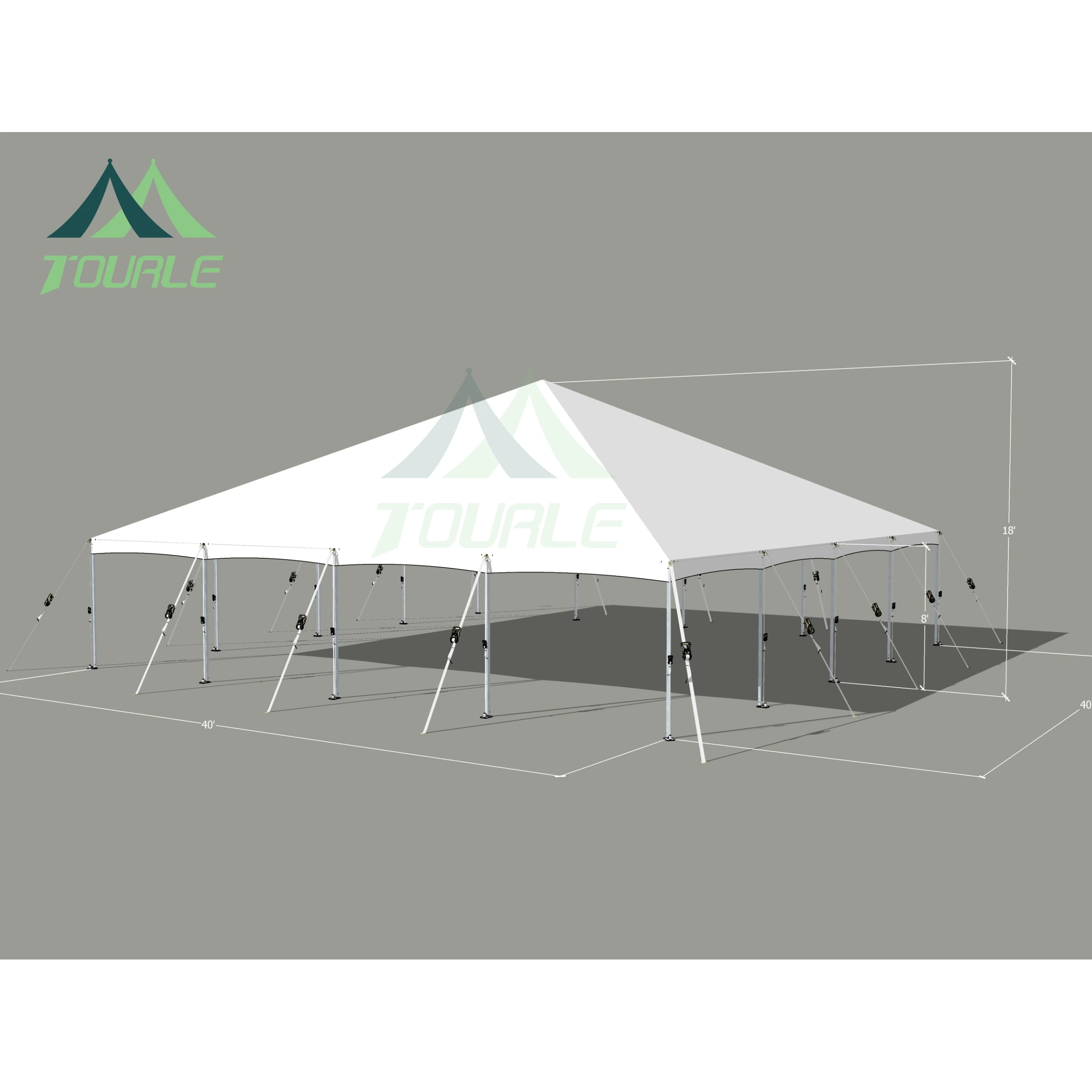 10'x20' 20'x40' 30'x60'  40'x40'Event Party Tent Master Frame Tent Quickly Install Aluminum Alloy Frame Atrium Frame Tents