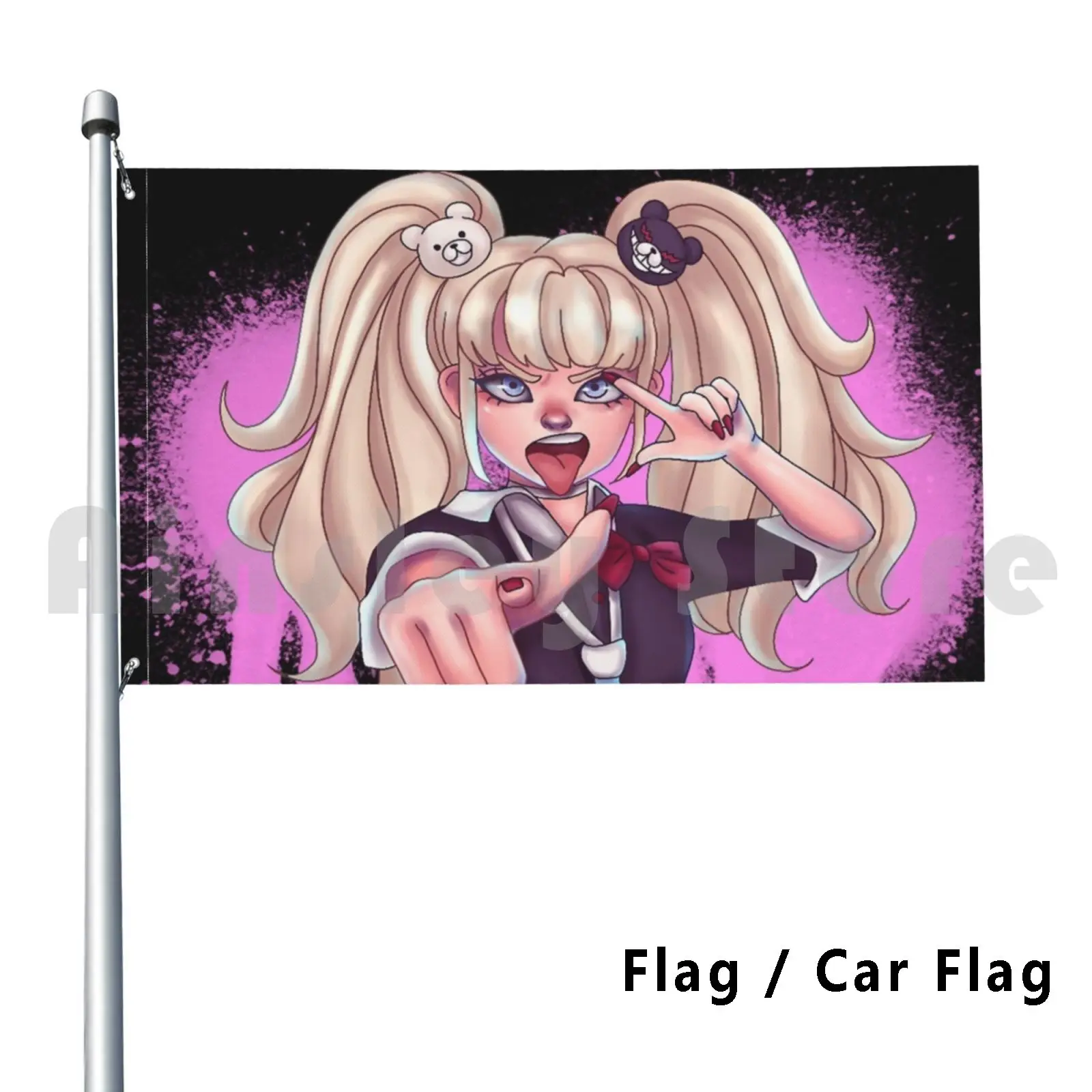 Flag Car Flag Junko Enoshima Hat Junko Enoshima Danganronpa Anime Enoshima Junko Monokuma Gamer