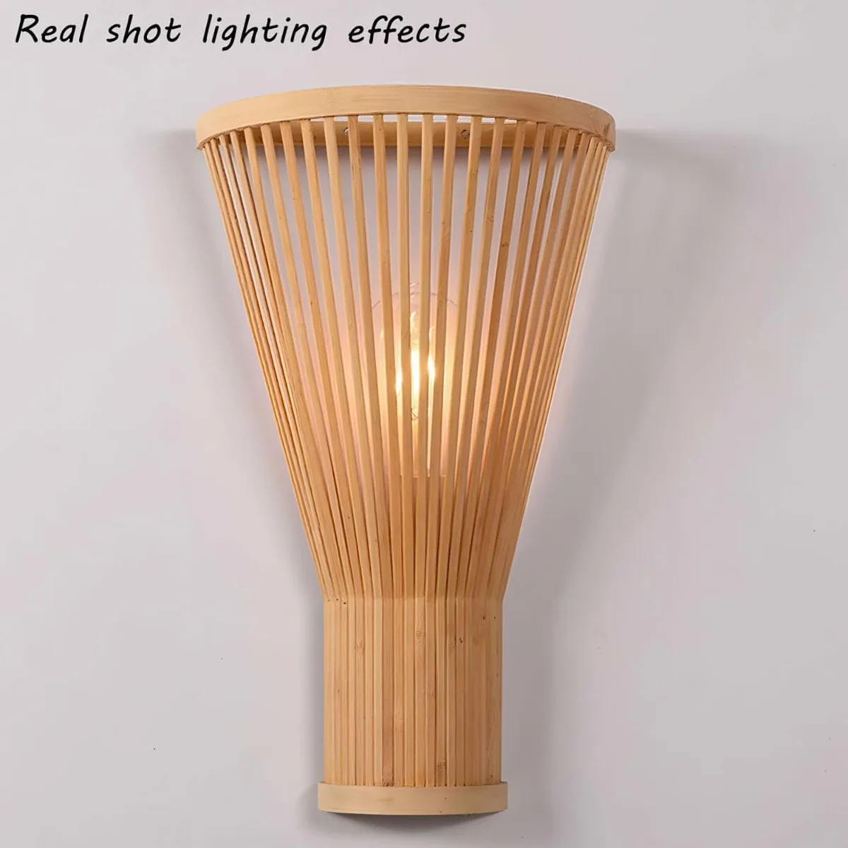 JOYINLED الإبداعية الخيزران الجدار ضوء ريفي الروطان الظل E27 الجدار الشمعدان لغرفة النوم المدخل غرفة المعيشة مدخل تجهيزات الإضاءة #2