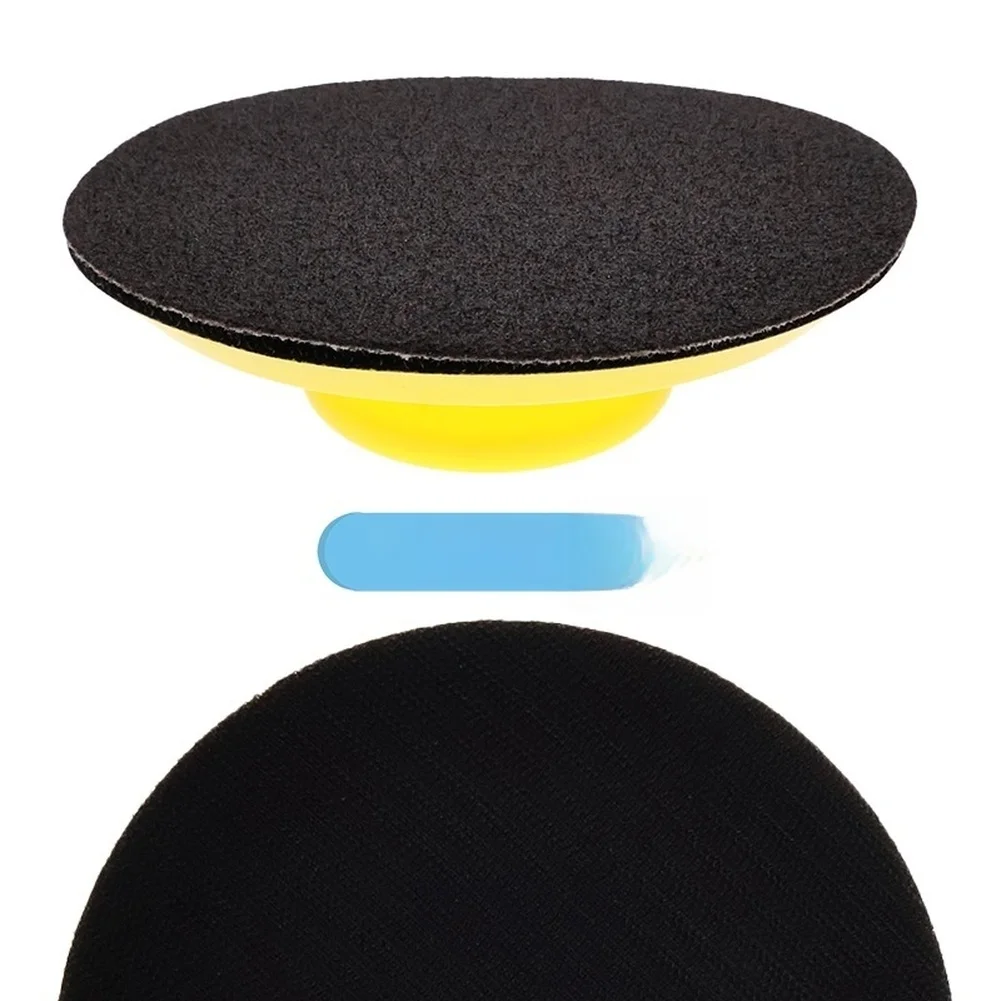 150mm Sanding Pad for Hand Polishing with PU Nylon Fastener and Rubber Handle Compatible with Water Sand Yellow Sand Mesh Sand
