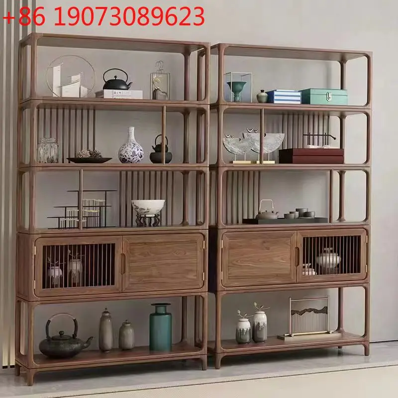 Elm شقة صغيرة منزلية بإطار Bogu لغرفة المعيشة الصينية قسم متعدد الطبقات على الطراز العتيق القديم #1