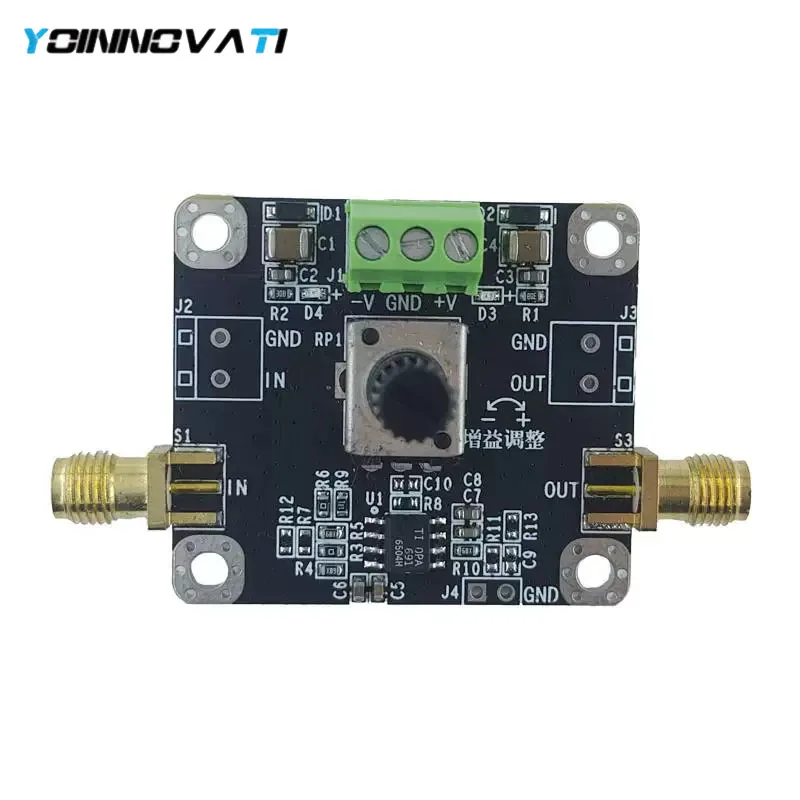 YT OPA691 High-Speed Current-Feedback Non-Inverting Amplifier Module, Gain Adjustable 5-100x, 100MHz Bandwidth, 50Ω I/O