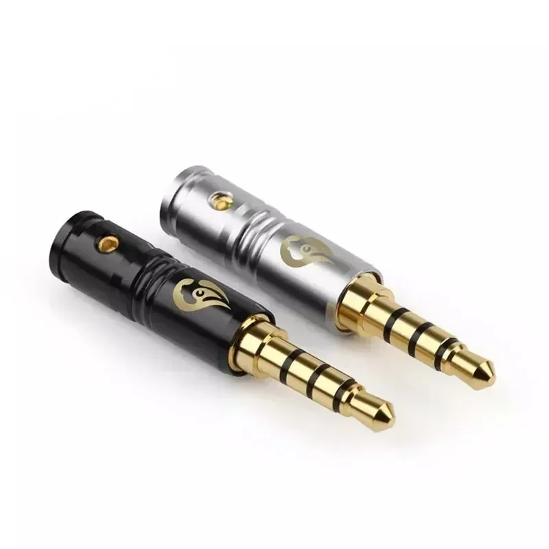 Audio Plug 3.5 Jack Consumer Electronics 2 3 4 Pole Mono Plugs Gold Plated Copper Speaker Terminal 3.5mm Connector Black Silver